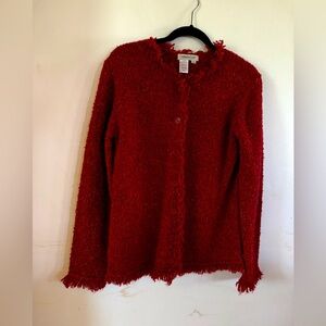 Coldwater Creek Women’s M Tweed Cardigan Acrylic blend Cozy Career Artsy